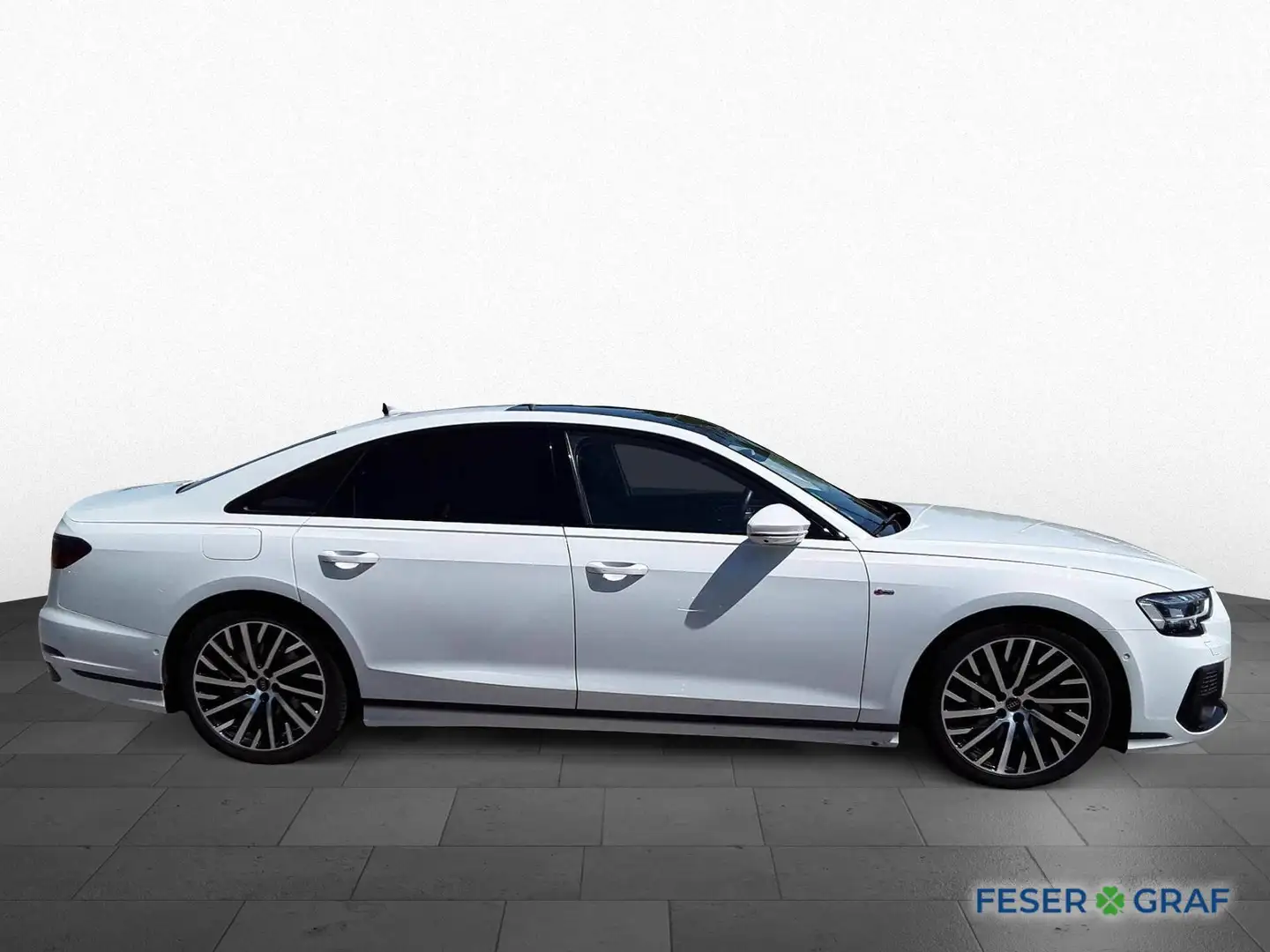 Audi A8 50 TDI qu S line-AHK-Pano-Stdhzg-B&O Bianco - 2