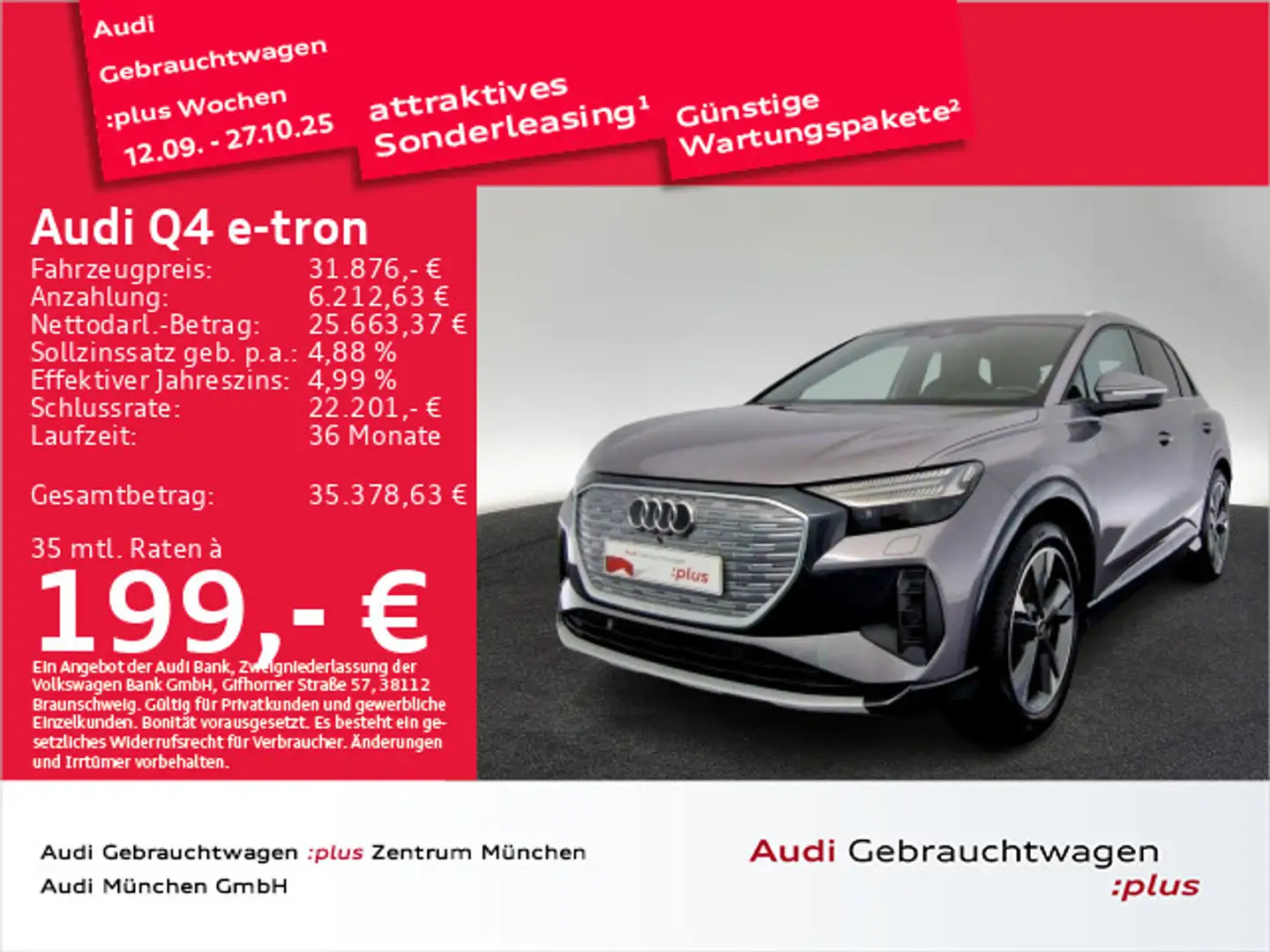 Audi Q4 e-tron 40 Virtual/Navi+/LED Grijs - 1