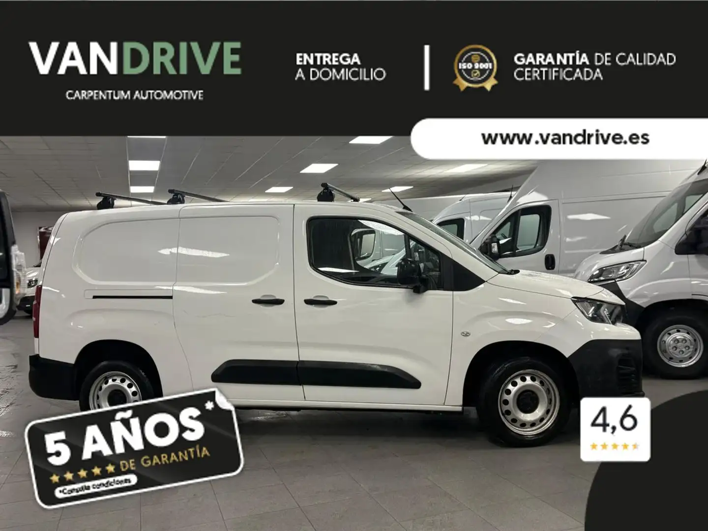 Peugeot Partner Furgón 1.6BlueHDI Confort Pack L2 100 Blanco - 2