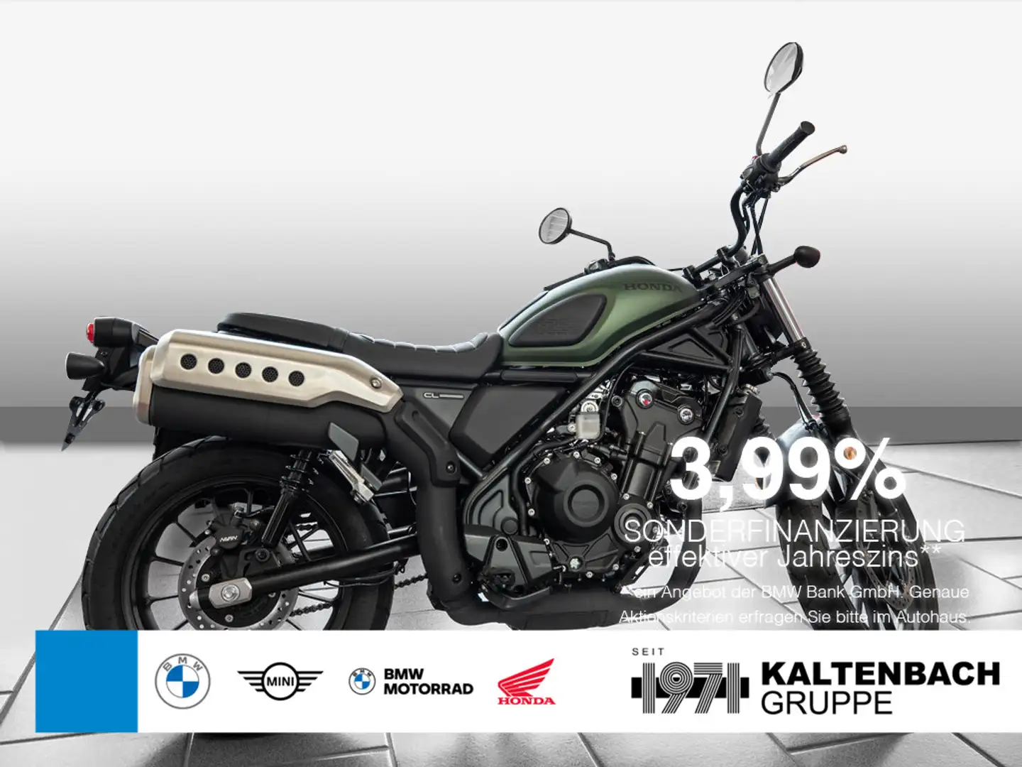 Honda CL 500 Scrambler LED SCHEINWERFER Groen - 1