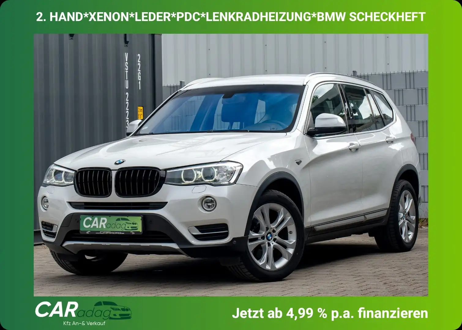 BMW X3 f25xDrive 30d*2HAND*AUT*XENON*AHK*BMWSCHECKHEFT* Blanc - 1