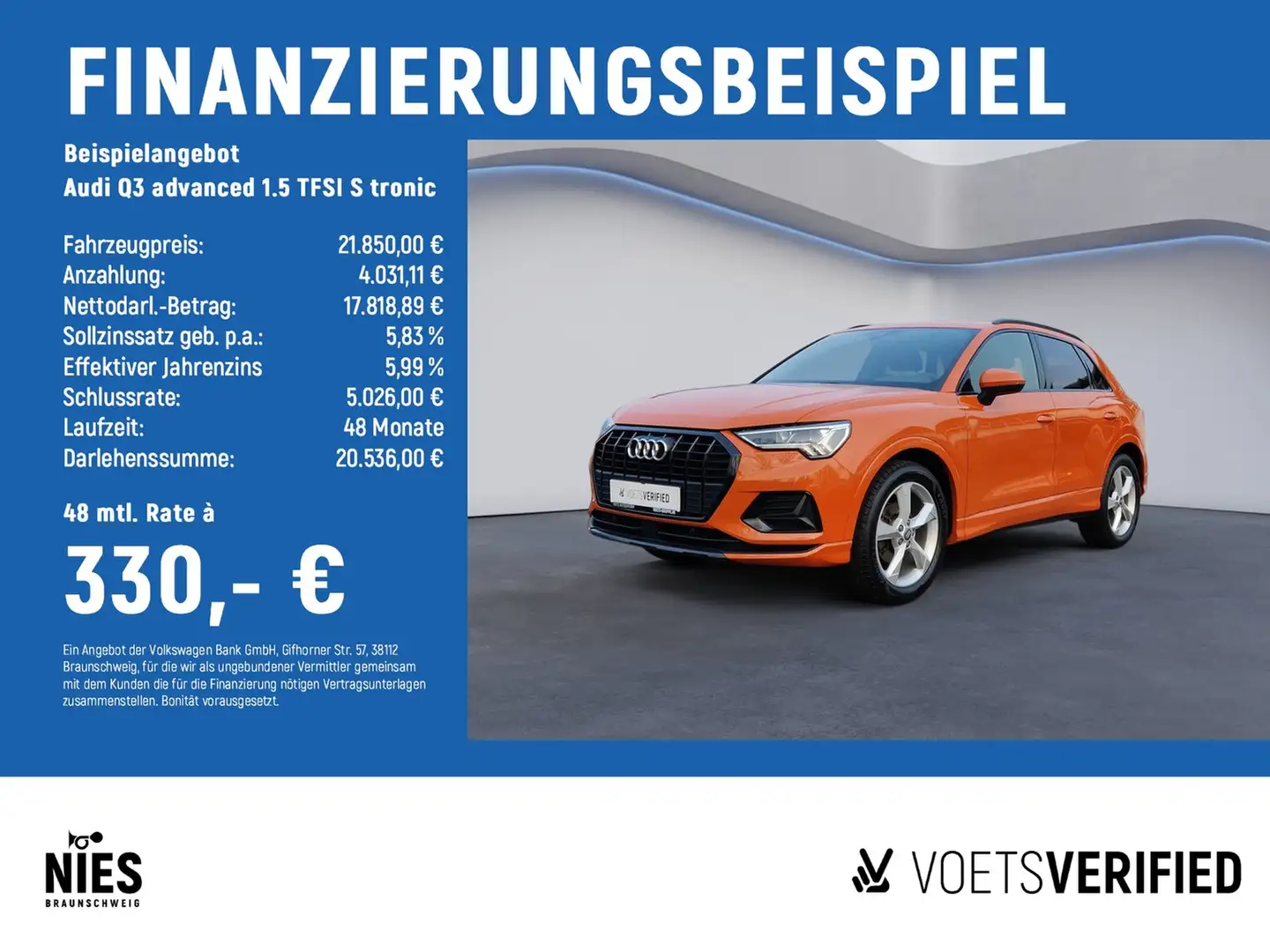 Audi Q3 advanced 1.5 TFSI S tronic AHK+LED+SHZ Arancione - 2