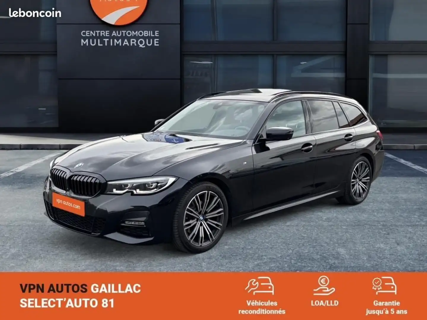 BMW 320 Touring 320d 190 ch BVA8 M Sport (garantie jusqu'e Noir - 1