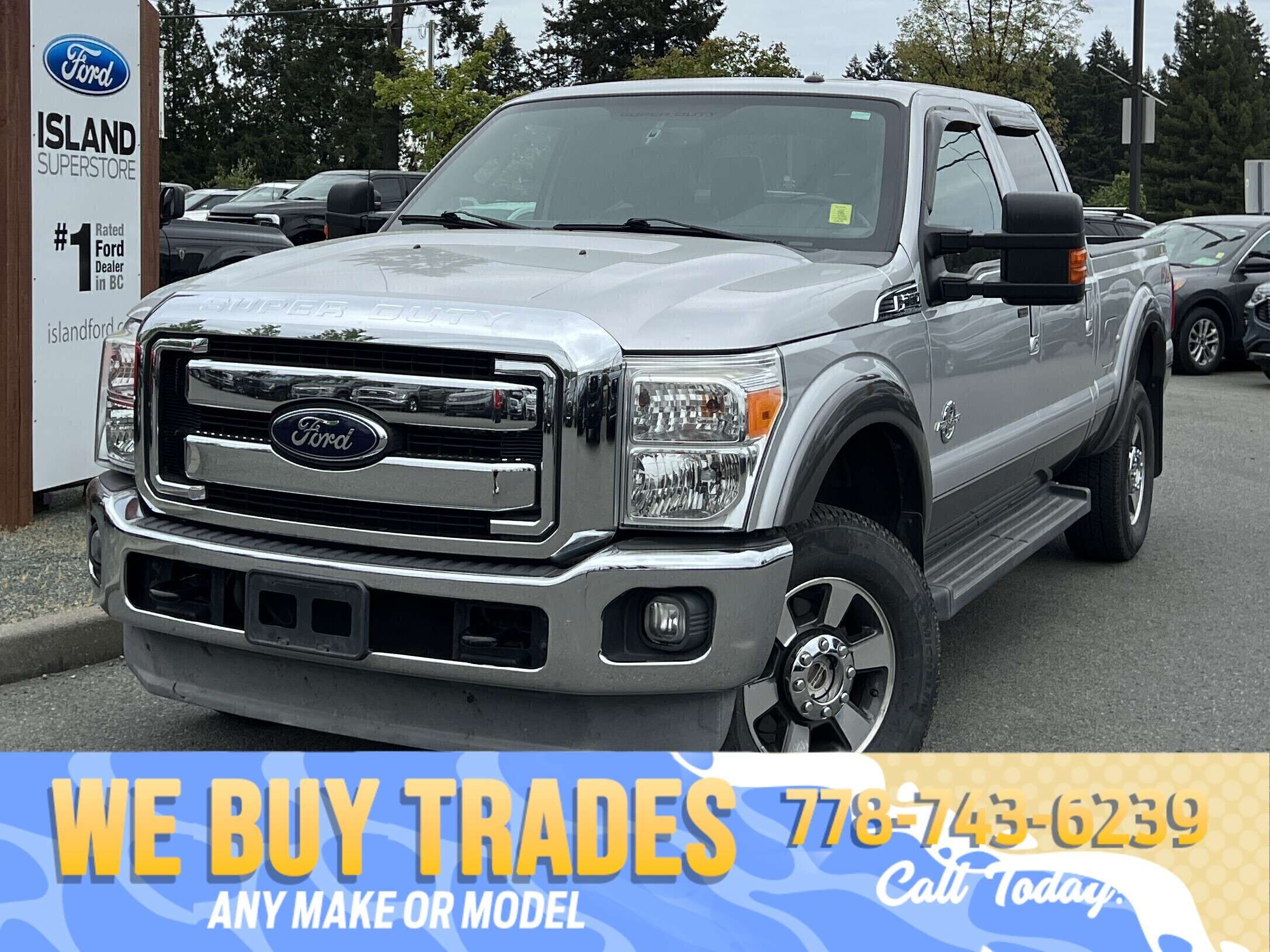 Silver 2012 Ford F-350 Super Duty Pickup Truck Four-Wheel Drive 6-Speed Automatic