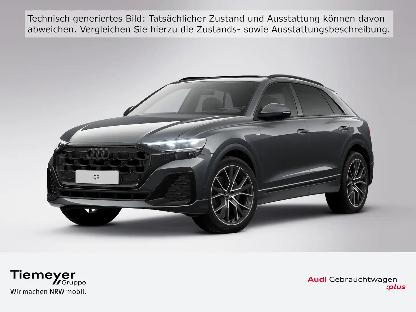 Audi Q8 50 TDI Q S LINE LM22 OPTIK-PKT PANO AHK MEMOR Grau - 1
