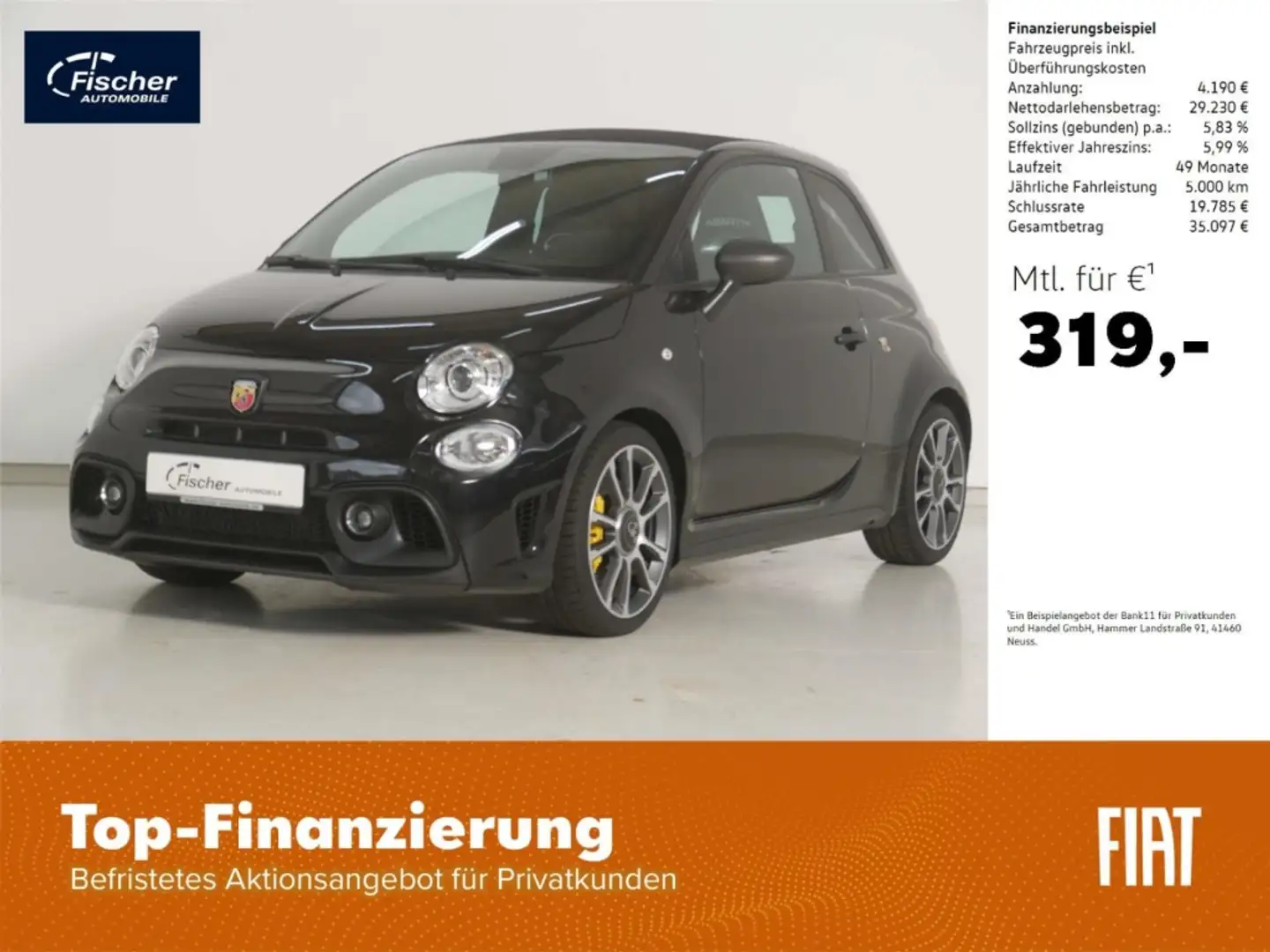 Abarth 695C 1.4 T-Jet 16V Turismo Negro - 1