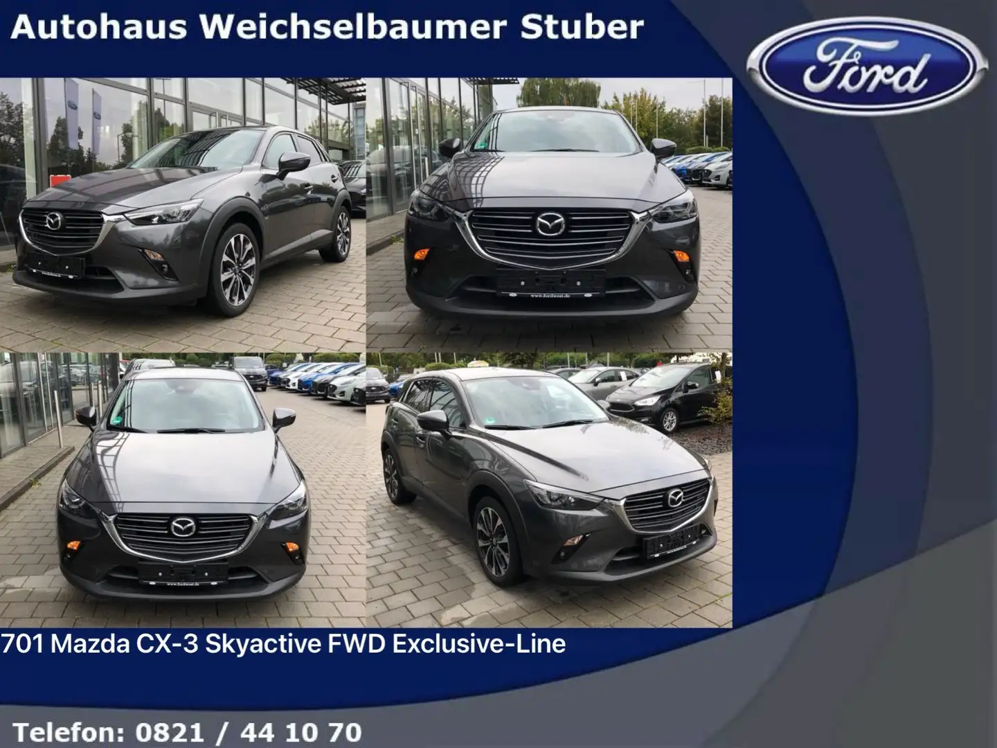 Mazda CX-3 701 CX-3 Skyactiv FWD Exclusive-Line Grau - 1