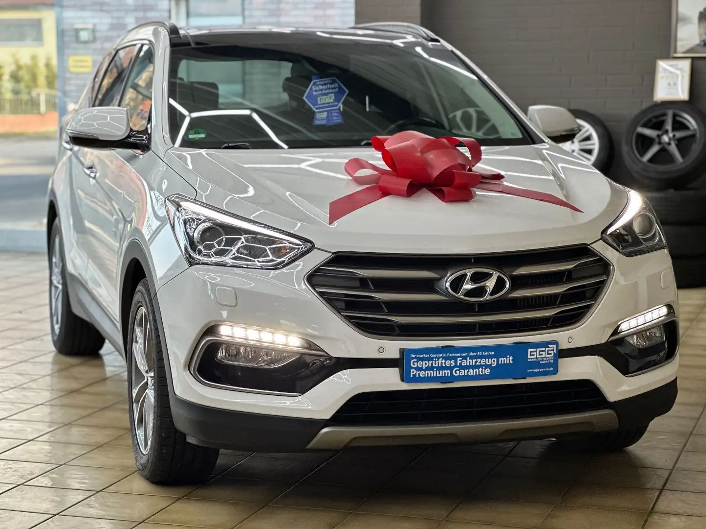 Hyundai SANTA FE blue Premium 4WD*HU/AU*PANO*AHK*MEMORY* Blanc - 1