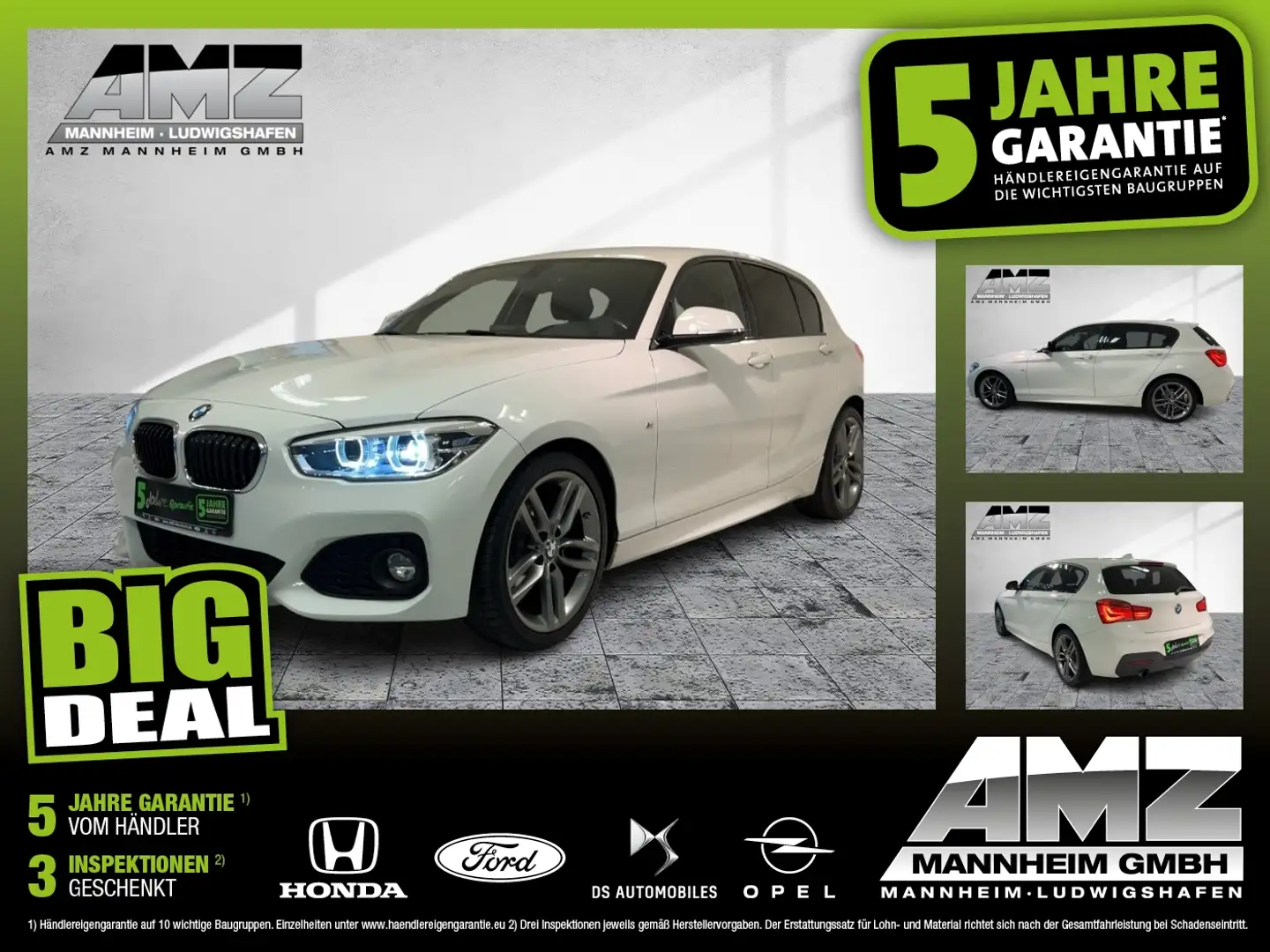 BMW 118 i M Sport Line Navi FLA LM AHK SoundSys PDC Blanc - 1