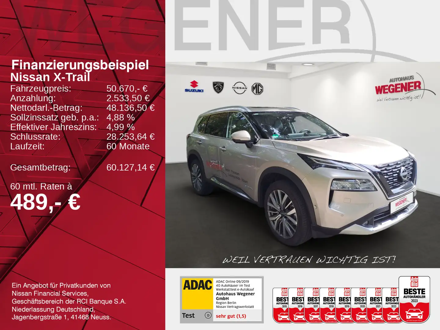 Nissan X-Trail X-TRAIL TEKNA+ 1.5 VC-T e-4ORCE 213 PS 4x4 5 Sit Silber - 2