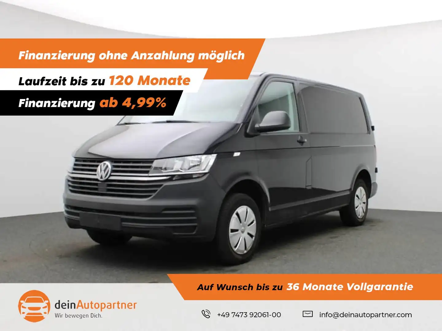 Volkswagen T6.1 Transporter 2.0 TDI Kasten Klima Shz AHK Schwarz - 1