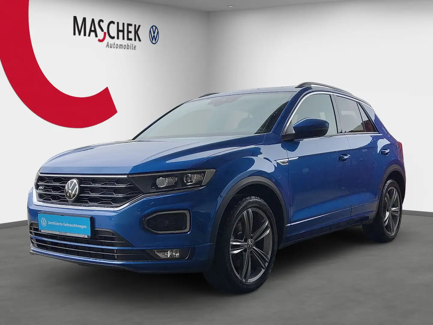 Volkswagen T-Roc R-Line 2.0 TSI 4x4 DSG Pano Navi RearView LED VC Blauw - 1