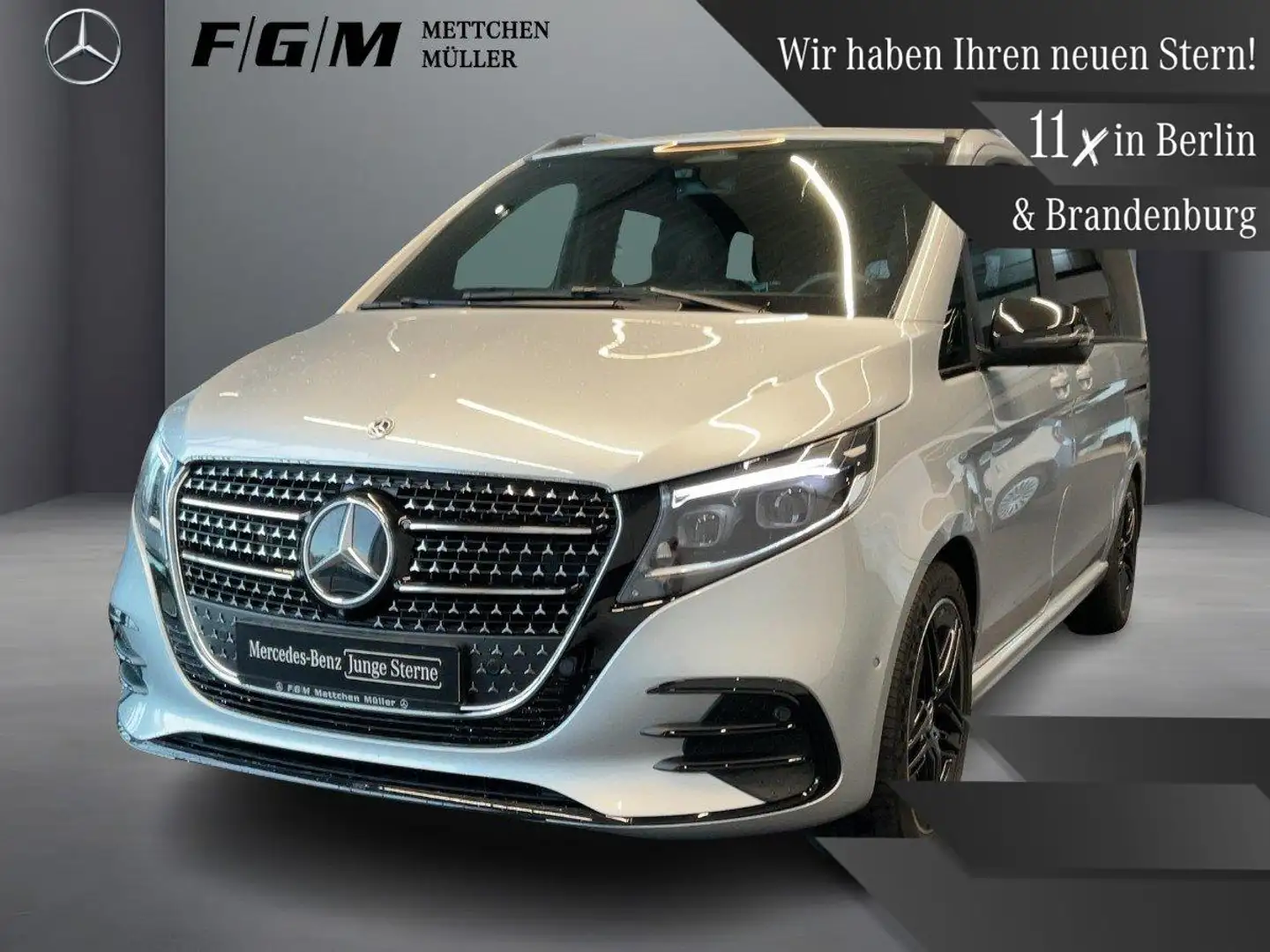 Mercedes-Benz V 300 d AVANTGARDE Lang Burm|MBeam|TWA|360|AHK Silber - 1