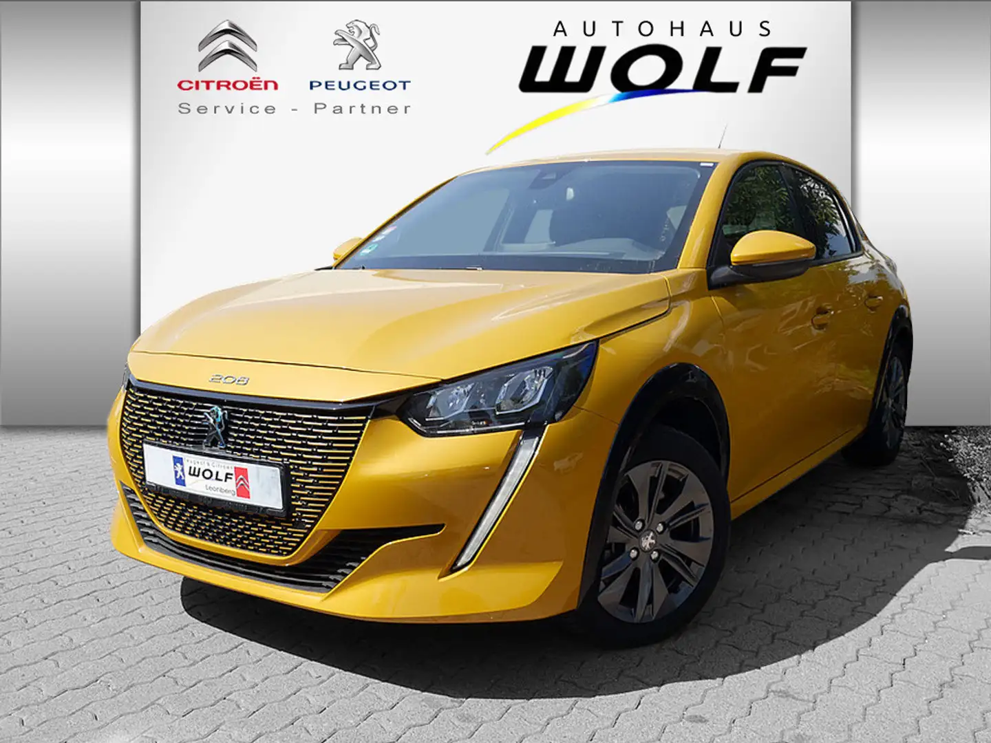 Peugeot e-208 Allure 136 PDC SHZ KAMERA NAVI LED Geel - 1