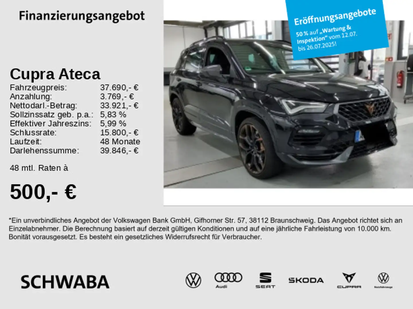 CUPRA Ateca Edition VZ 2.0 TSI DSG 4D*Akrapovic*Brembo Schwarz - 1