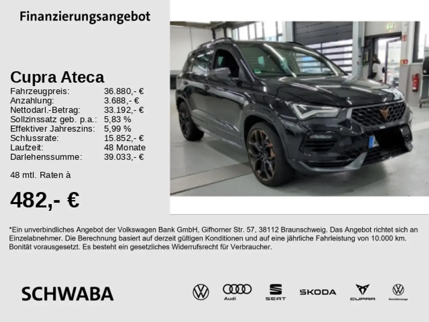 CUPRA Ateca Edition VZ 2.0 TSI DSG 4D*Akrapovic*Brembo Negru - 1