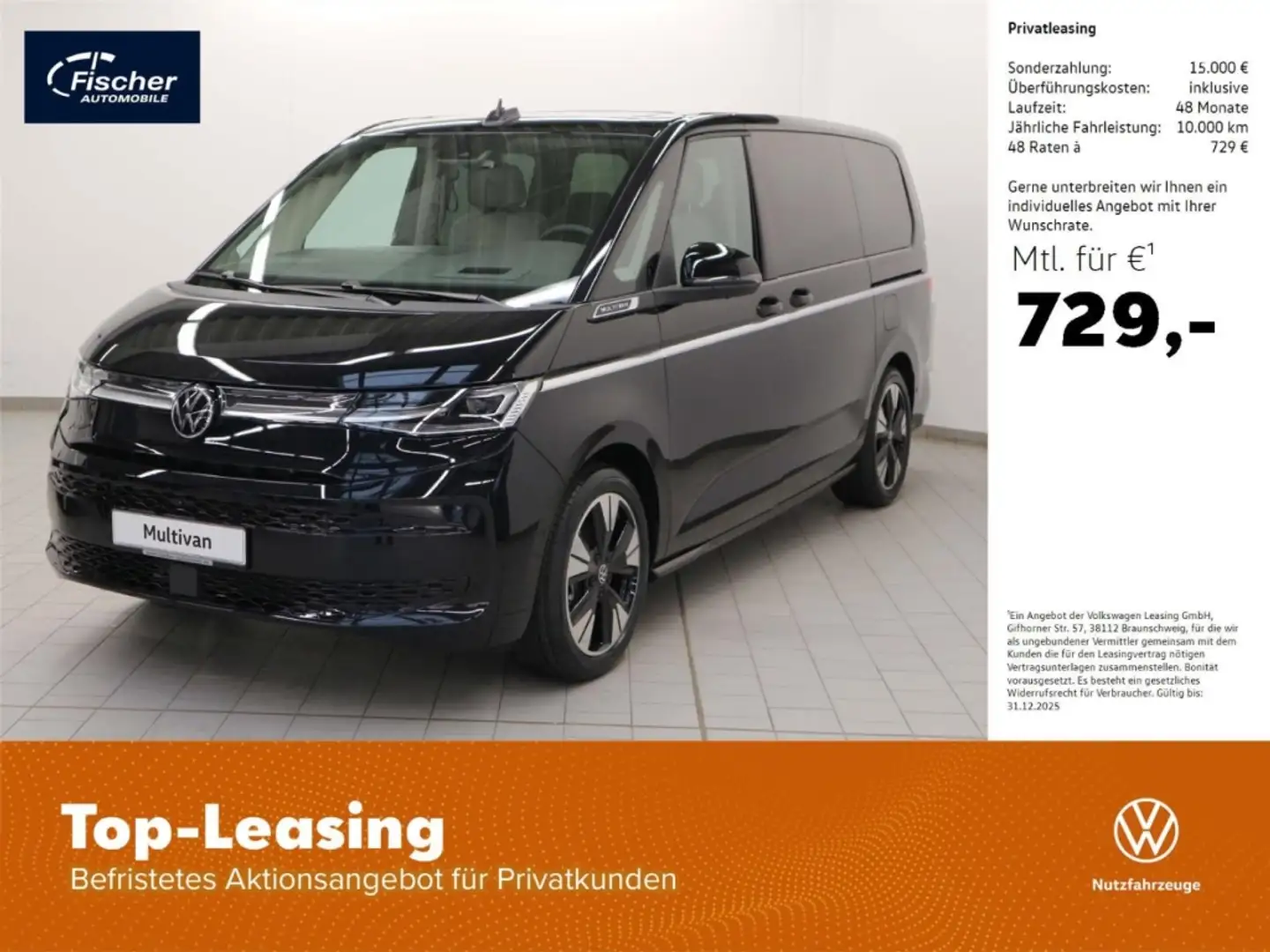Volkswagen T7 Multivan LÜ 2.0 TDI SCR Style Schwarz - 1