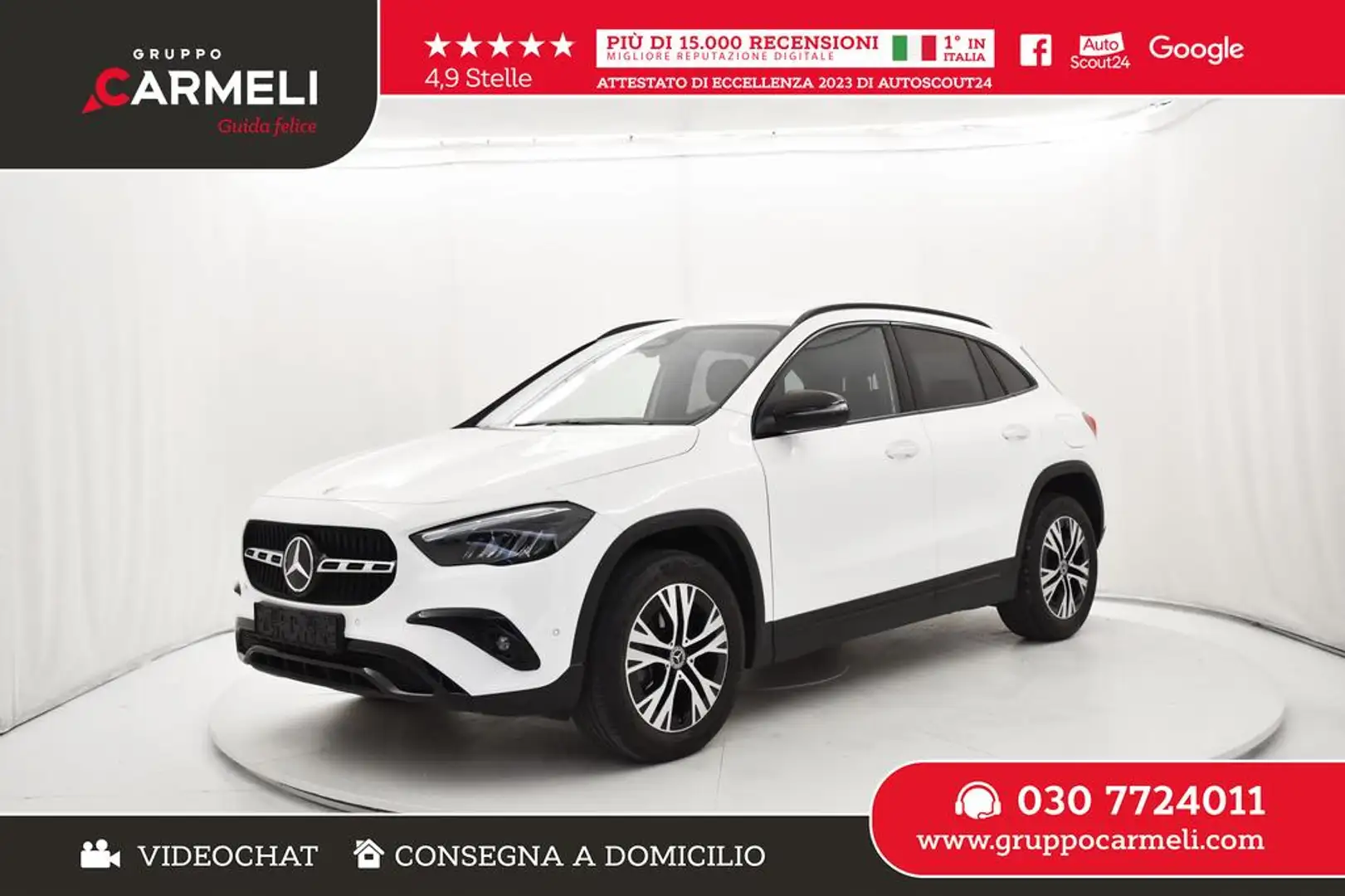 Mercedes-Benz GLA 180 Mhev Progressive Advanced NIGHT PACK,AZIENDALE Blanc - 1