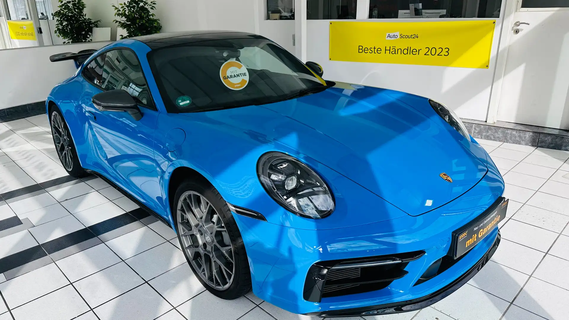 Porsche 992 Carrera T AEROKIT 18-Wege Burmester Lift Pano VOLL Kék - 2