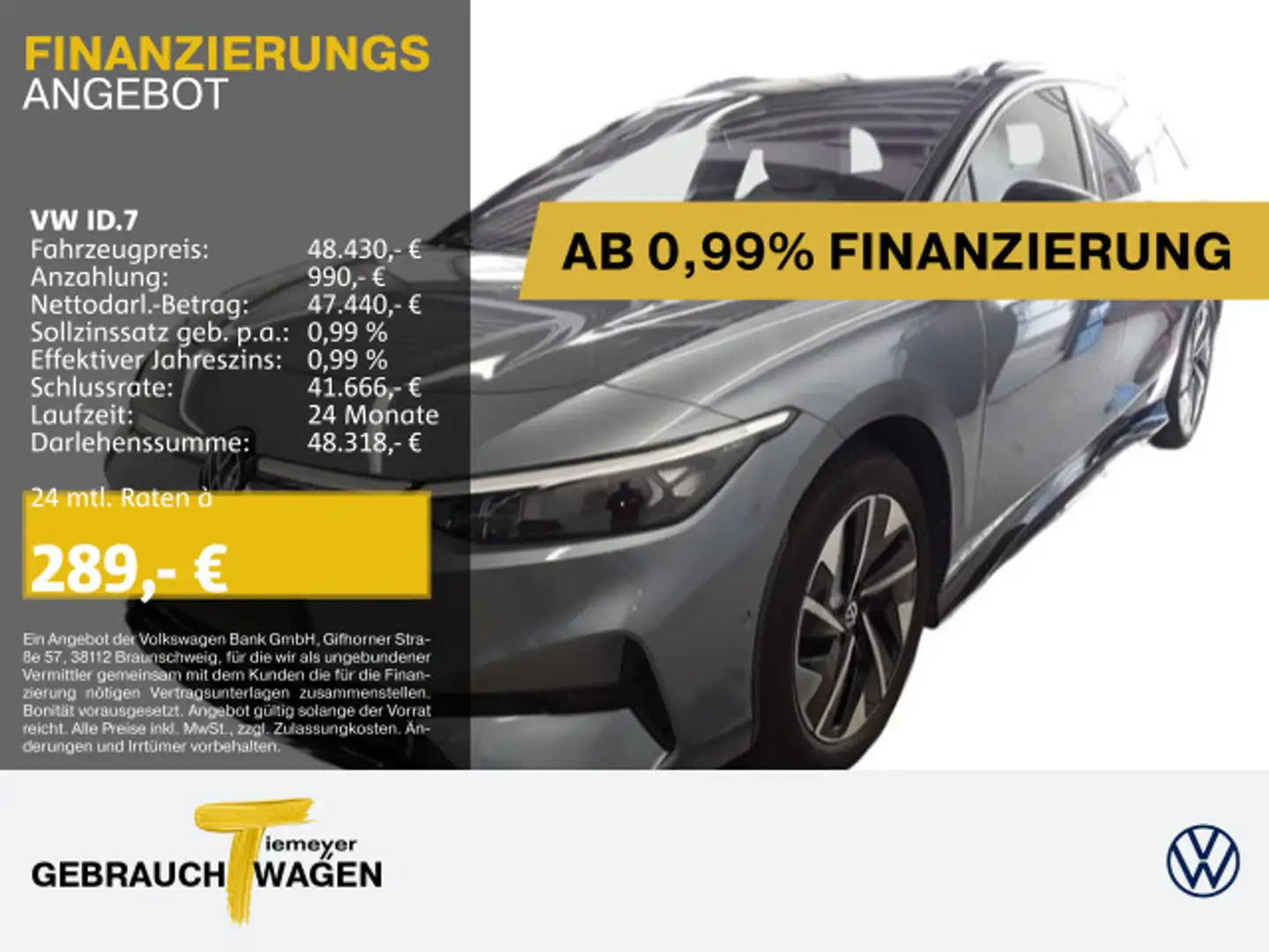 Volkswagen ID.7 Tourer PRO 286PS WÄRMEPUMPE AHK LEDER H&K Blau - 1