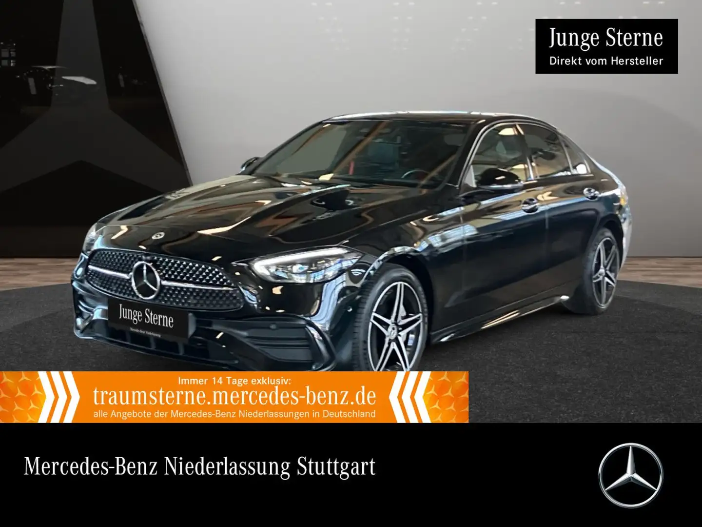 Mercedes-Benz C 400 e 4M AMG+NIGHT+PANO+360+AHK+SITZKLIMA+9G Schwarz - 1