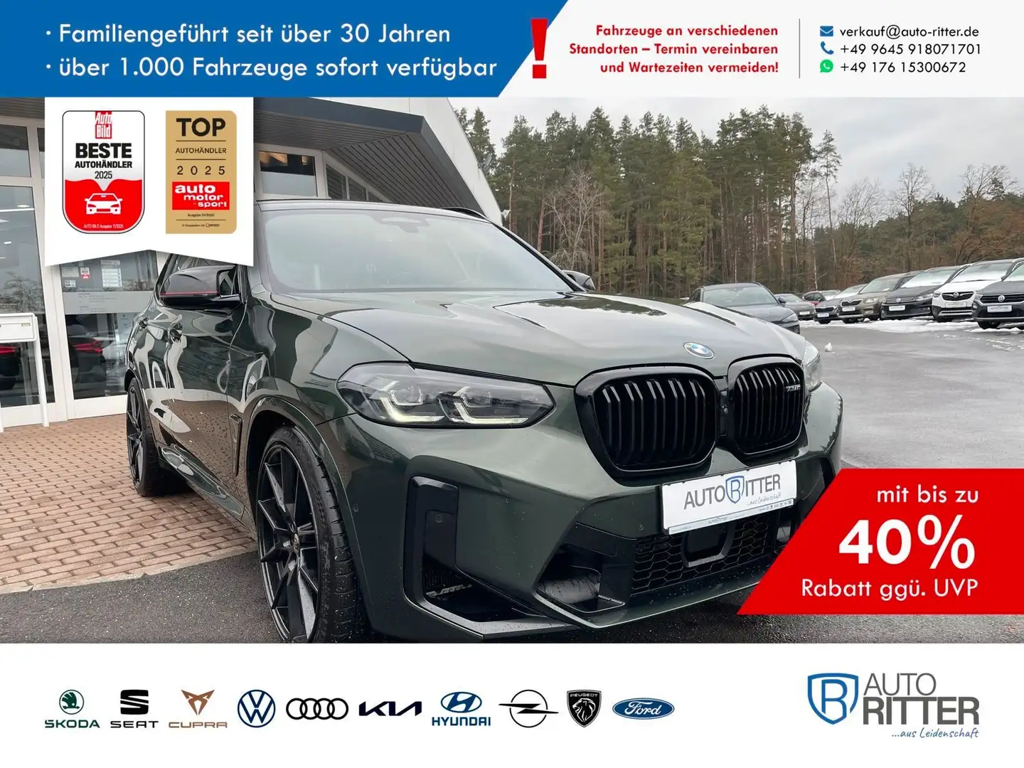 BMW X3 M Harman-Kardon+Pano+SHZ+Carbon+Head-up+Na... Gris - 1