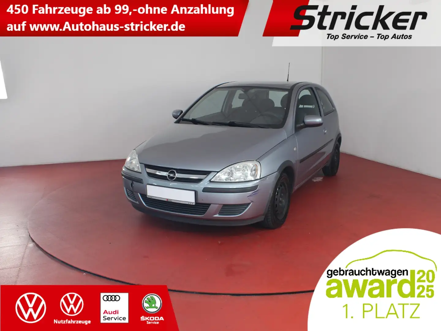 Opel Corsa C 1.2 12V AHK Bluetooth Grau - 1