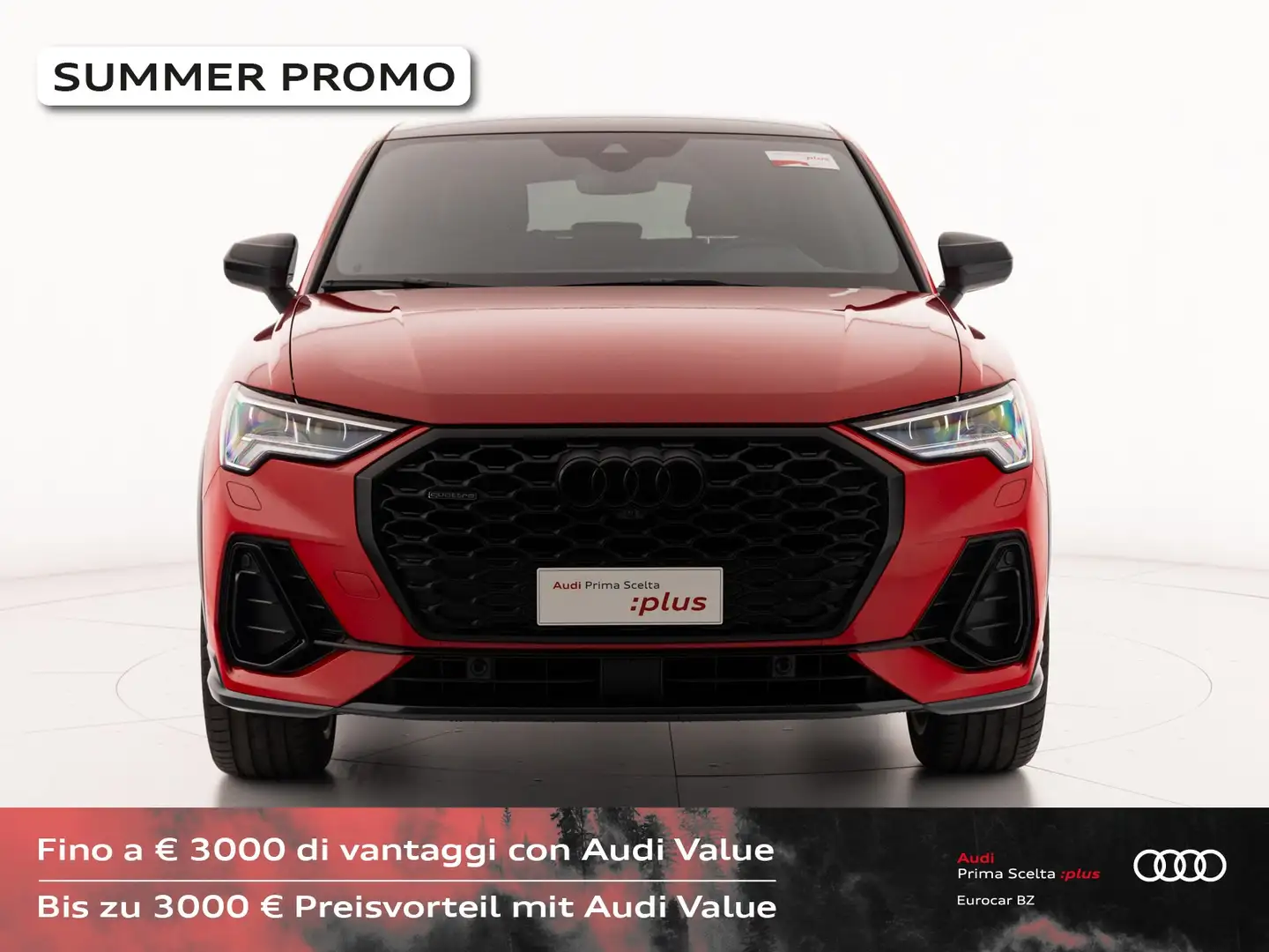 Audi Q3 sportback 45 2.0 tfsi identity black quattro 245cv Rosso - 2