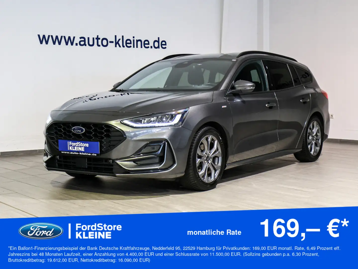 Ford Focus ST-Line 1.0l EcoB. MildHybrid +LED+GJR+ Grijs - 1