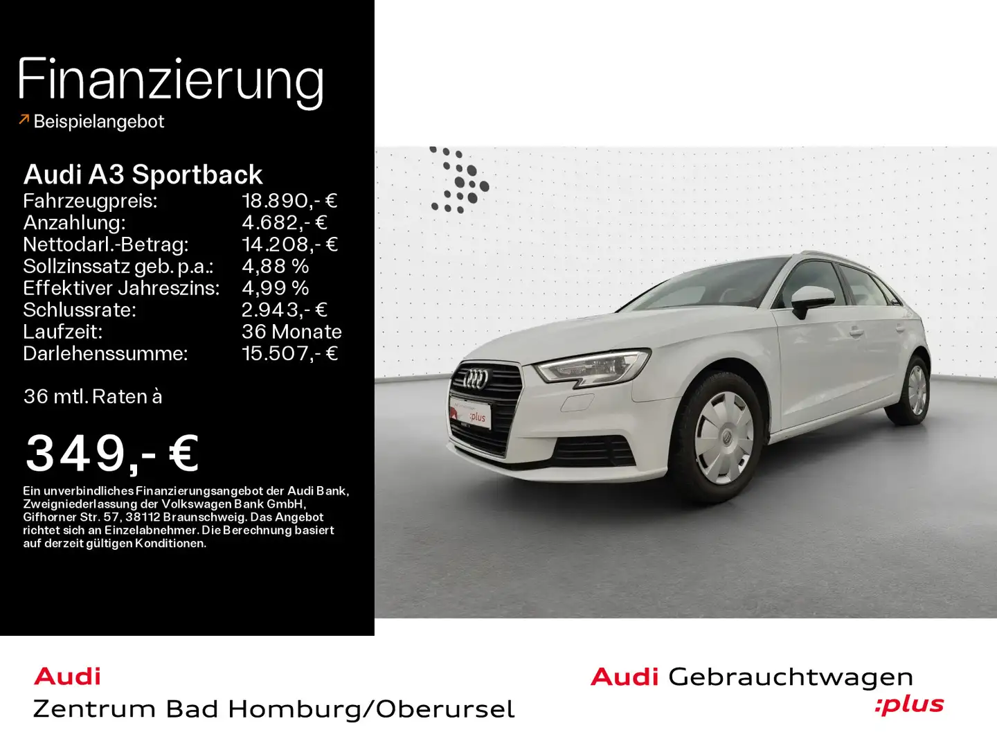 Audi A3 30 TFSI*Xenon*Alu*PDC*Bluetooth*Sta Weiß - 1
