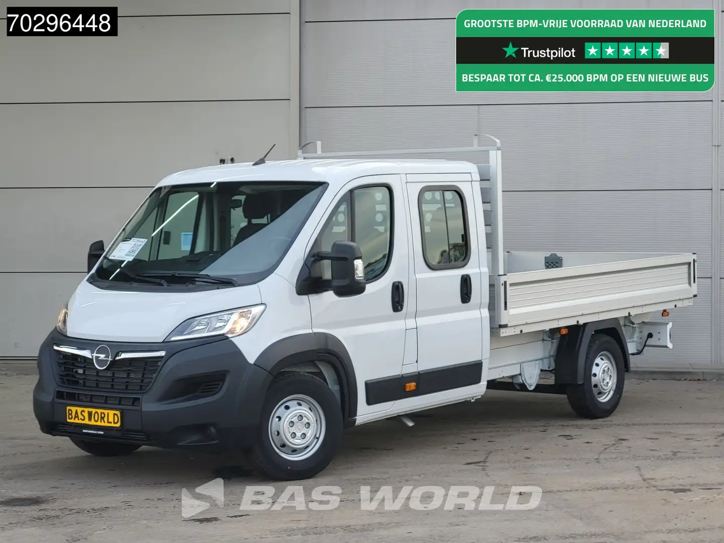 Opel Movano 140PK Dubbel Cabine Open Laadbak Airco Cruise Euro Wit - 1