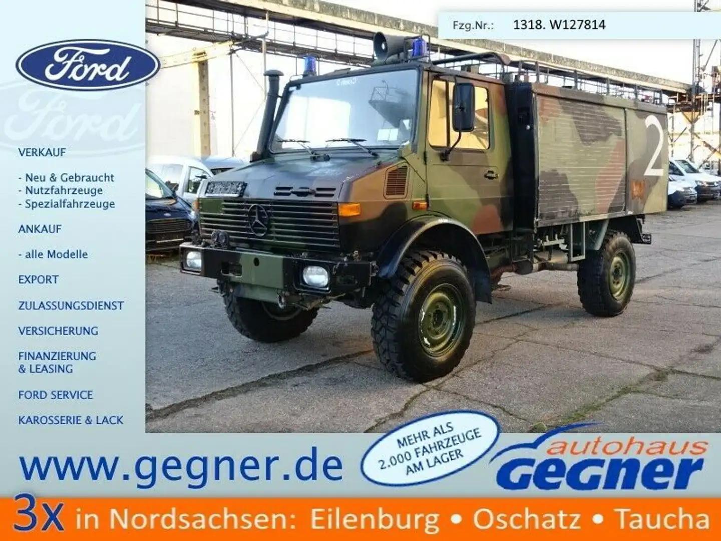 Unimog U1300L Feuerwehr Gerätewagen Green - 1