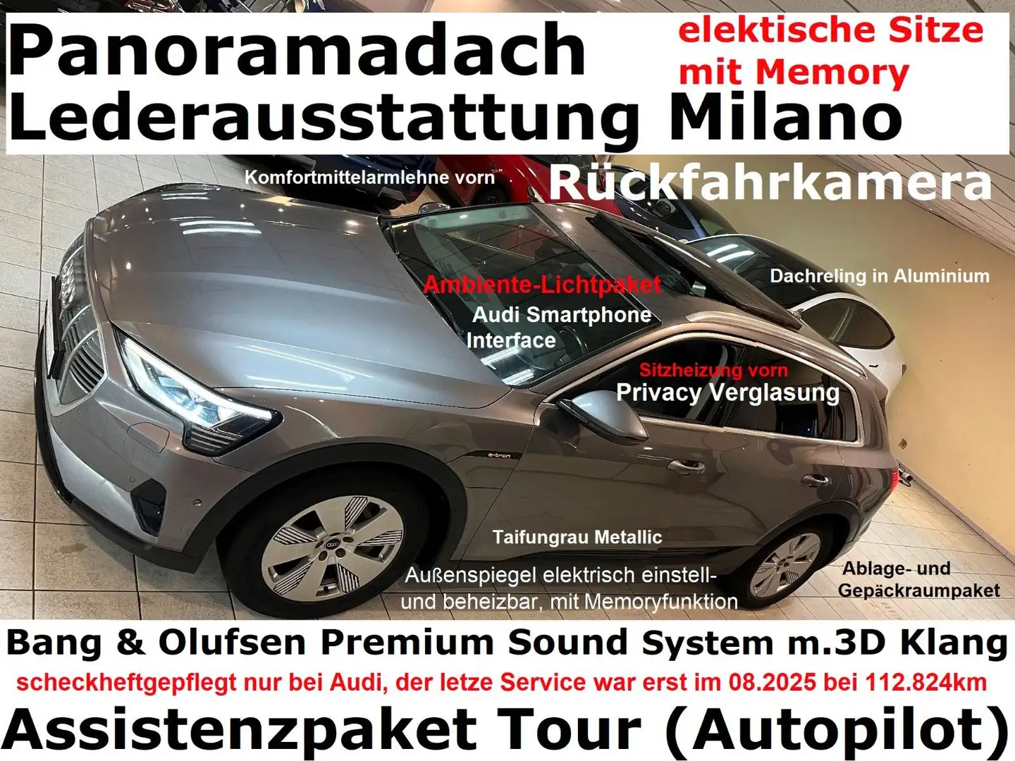Audi e-tron 55 Voll-Leder+Panodach+Autopilot+Memory++ Grau - 1