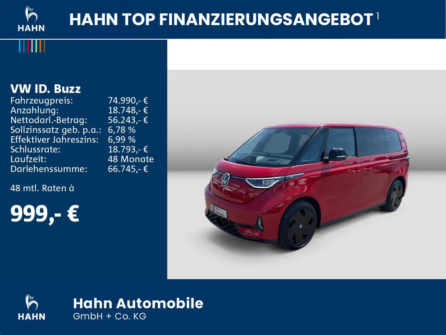 Volkswagen ID. Buzz GTX 250KW 6SITZE 4MOTION AHK WÄRMEPUMPE crvena - 2