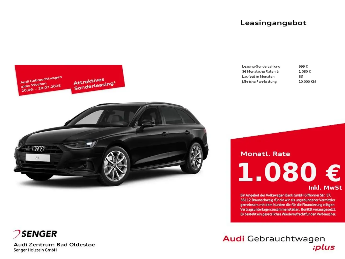 Audi A4 Avant 40 TDI ACC el. Sitze Memory Kamera Schwarz - 1