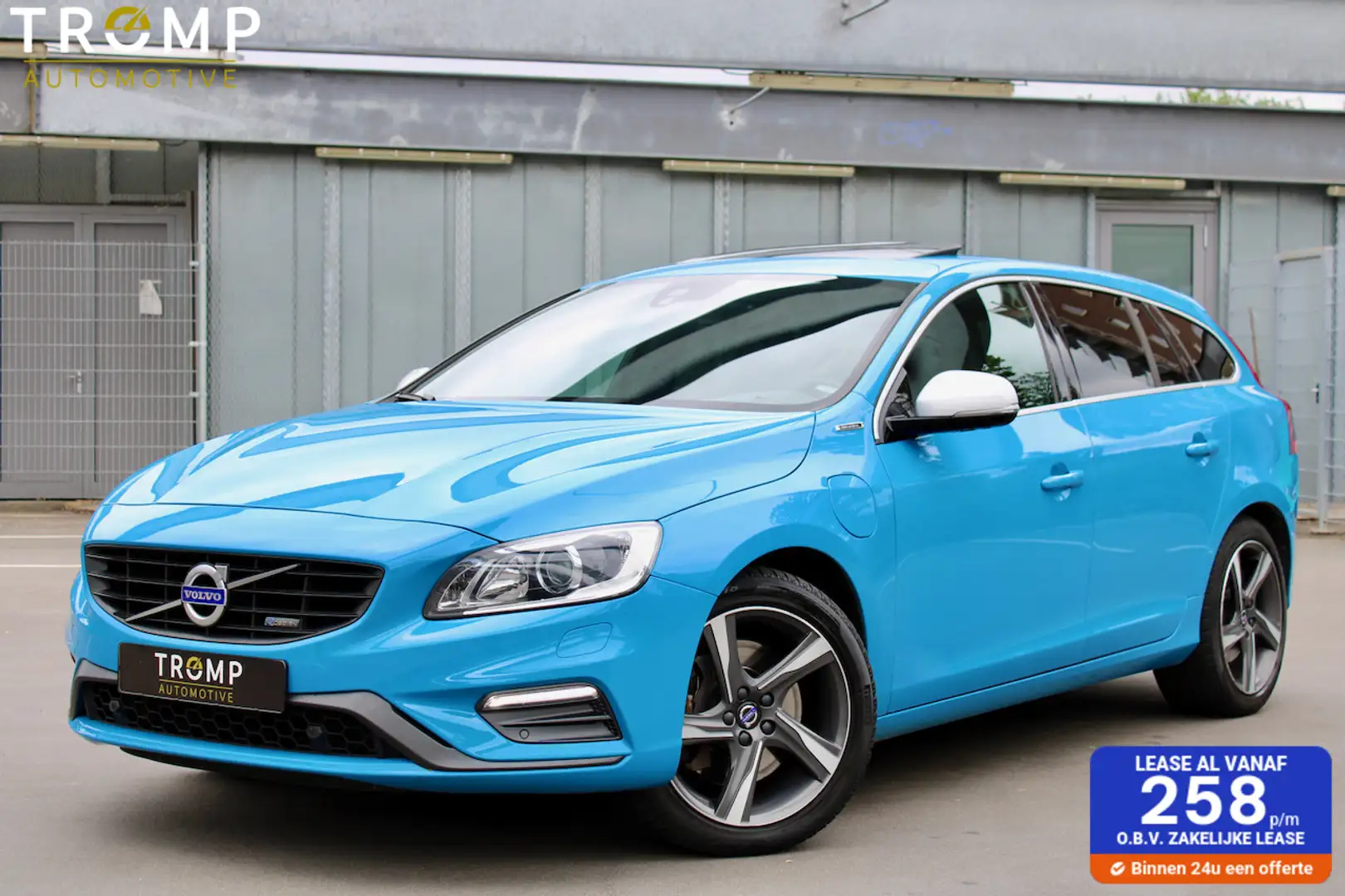 Volvo V60 2.4 D6 AWD Plug-In Hybrid R-Design Bleu - 1