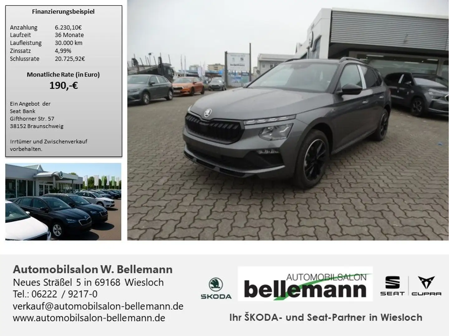 Skoda Kamiq Monte Carlo 1.5 TSI DSG 150 PS 5J Garantie Gris - 1