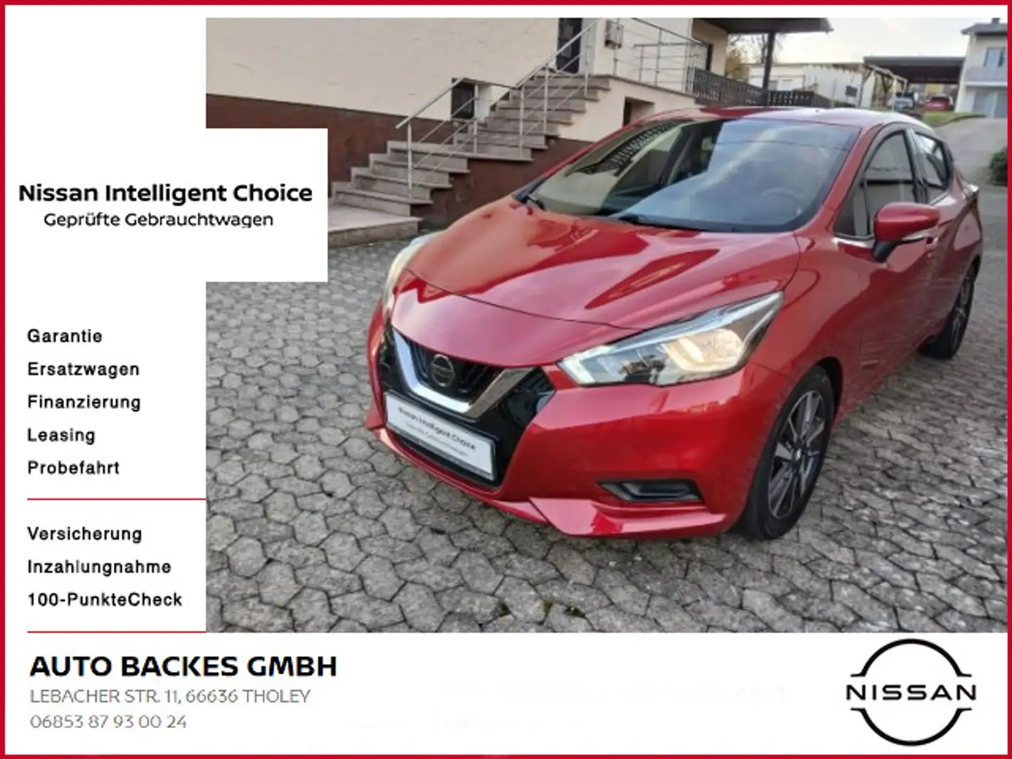 Nissan Micra 0.9 IG-T Acenta Navi Klimaautomatik Rot - 1