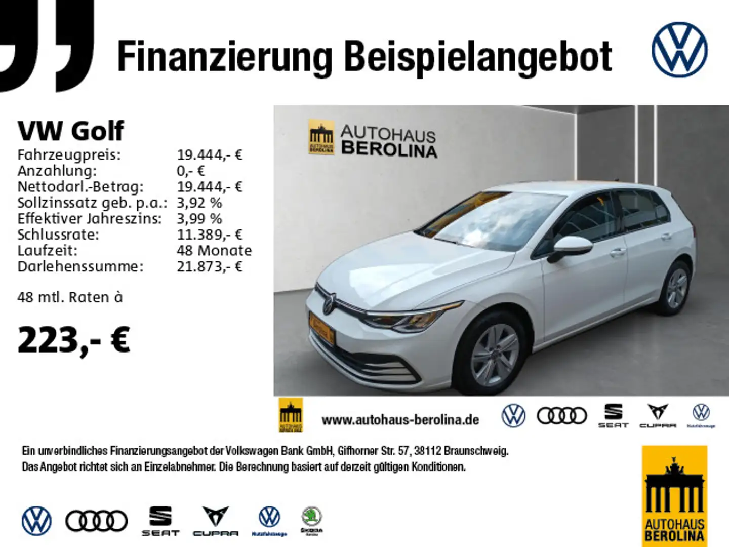 Volkswagen Golf VIII 1.5 TSI Life *NAVI*ACC*SHZ* Wit - 1