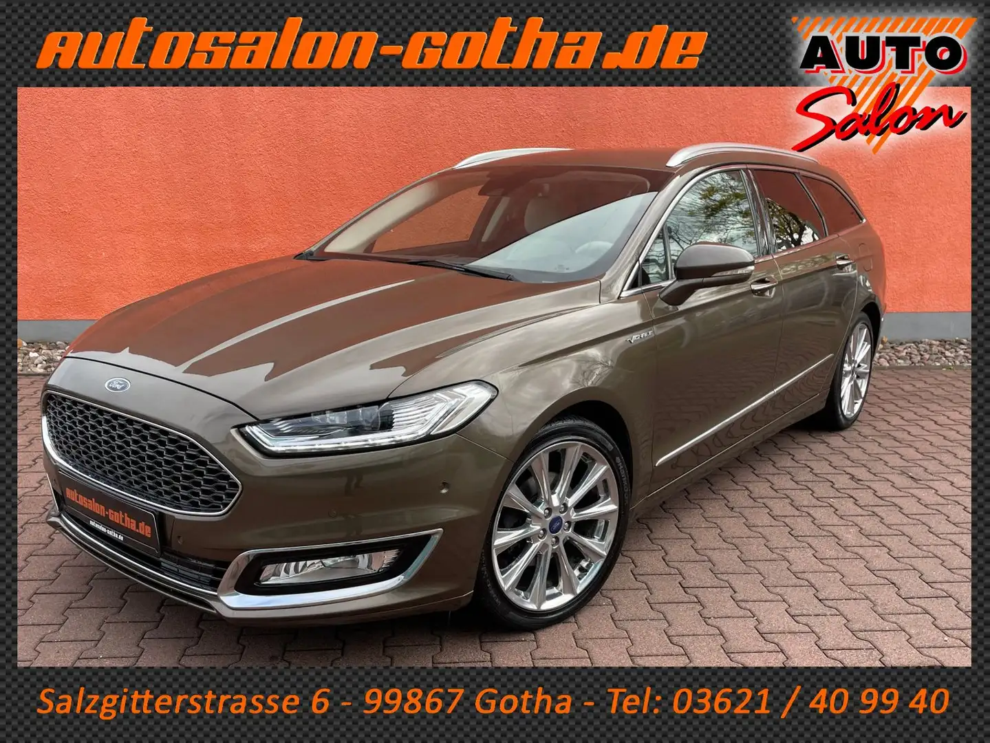 Ford Mondeo Turnier Vignale LED+Leder+Navi+4xSitzhzg Marrón - 1
