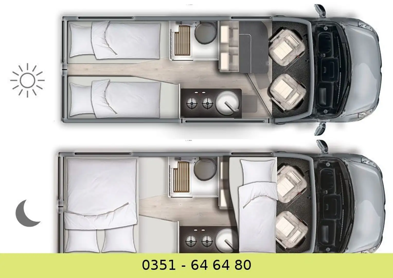 Ahorn VAN 620 *Solar*Ladebooster*Fahrradträger* Grau - 2