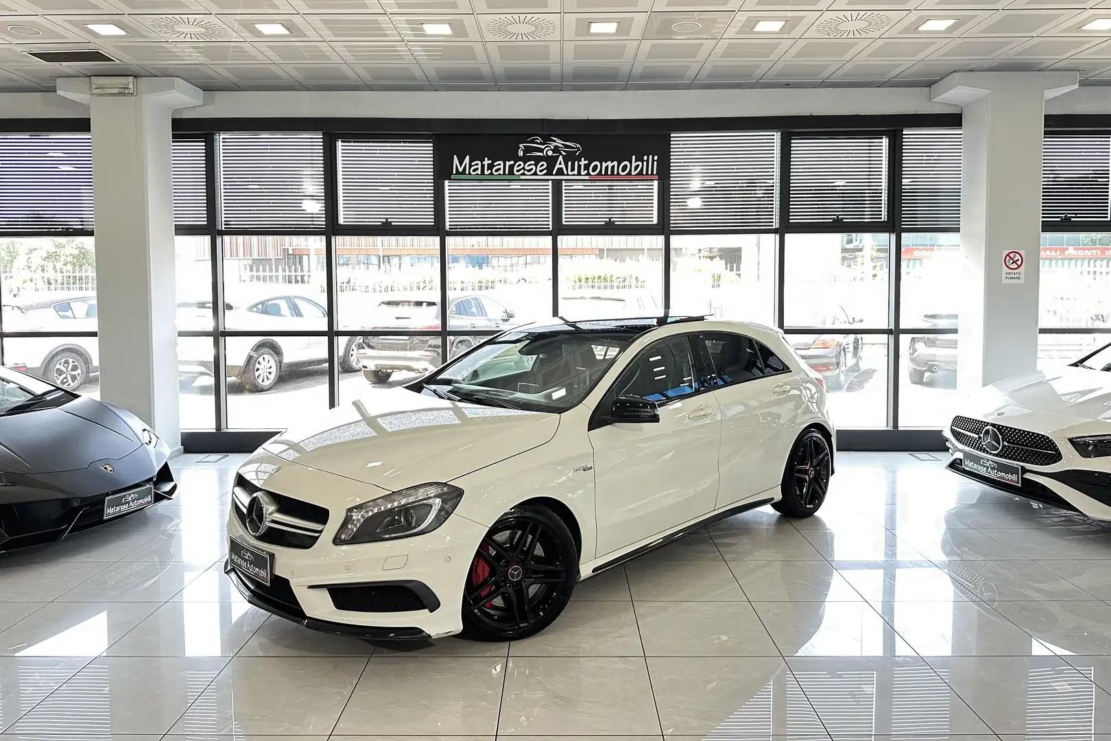 Mercedes-Benz A 45 AMG 4matic 360cv TettoApri+Harman Tagliandata Garanzia Bianco - 1