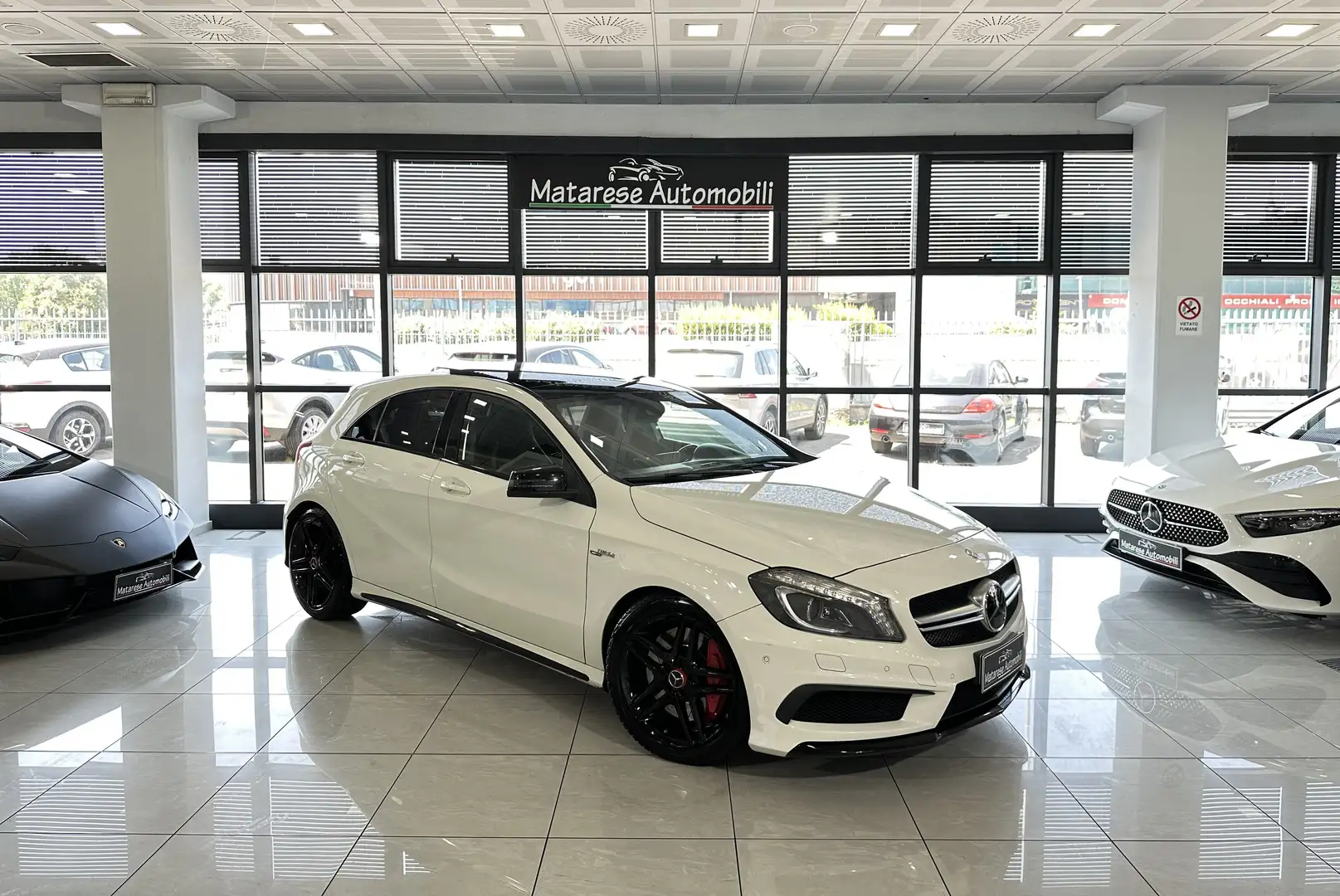 Mercedes-Benz A 45 AMG 4matic 360cv TettoApri+Harman Tagliandata Garanzia Bianco - 2