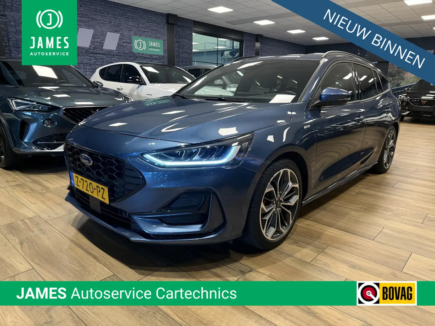 Ford Focus Wagon 1.0 EcoBoost Hybrid ST Line X Trekhaak 13Pol Bleu - 1