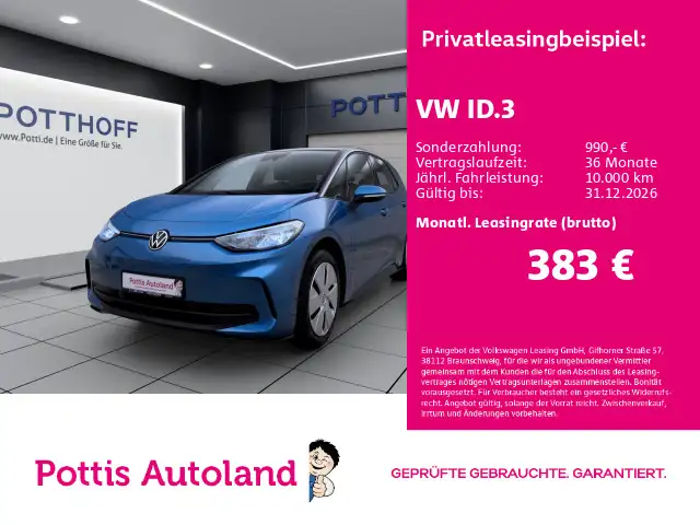 Volkswagen ID.3 PRO NAVI KLIMA PDC SHZG LED