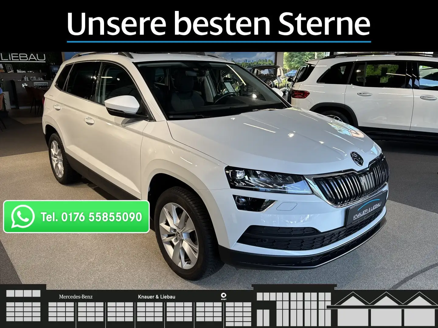 Skoda Karoq Karoq 1.6 TDI Style Pano*AHK*LED*Kamera*PDC Autom. Weiß - 1