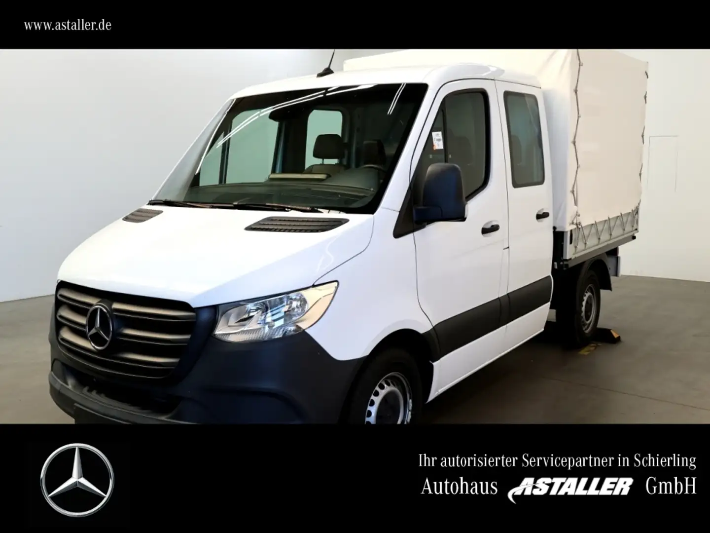 Mercedes-Benz Sprinter 215 CDI Doka Pritsche Kompakt L1 Leder Blanc - 1
