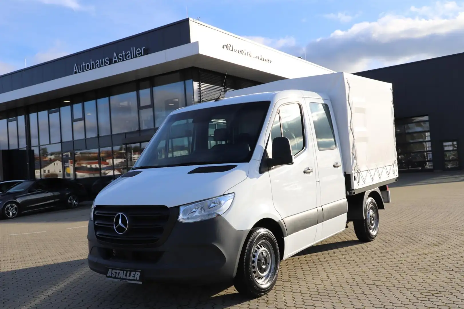 Mercedes-Benz Sprinter 215 CDI Doka Pritsche Kompakt L1 Leder Wit - 2