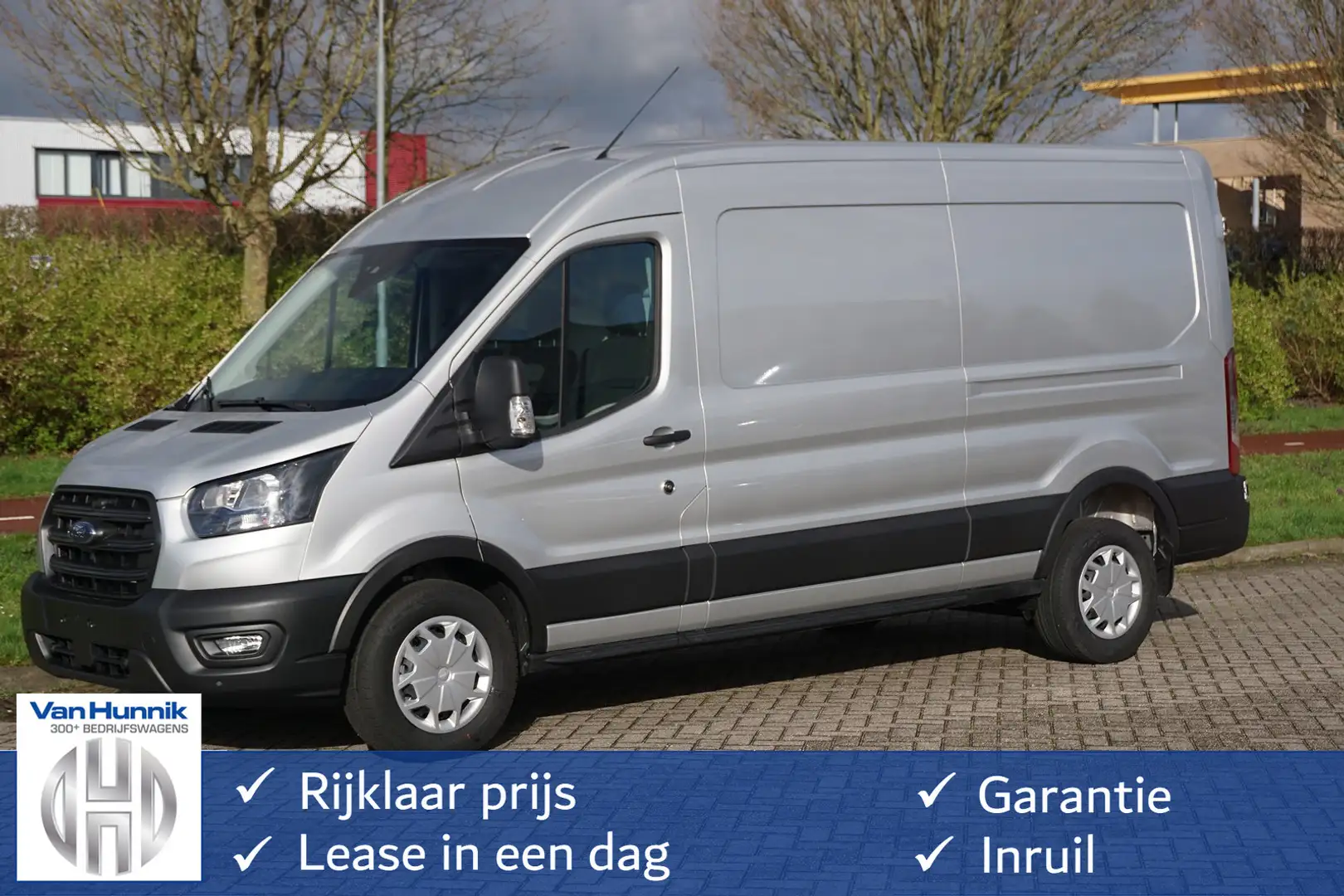 Ford Transit 350L 170PK L3H2 Trend Aut Airco Cruise, Camera, Tr Silber - 1