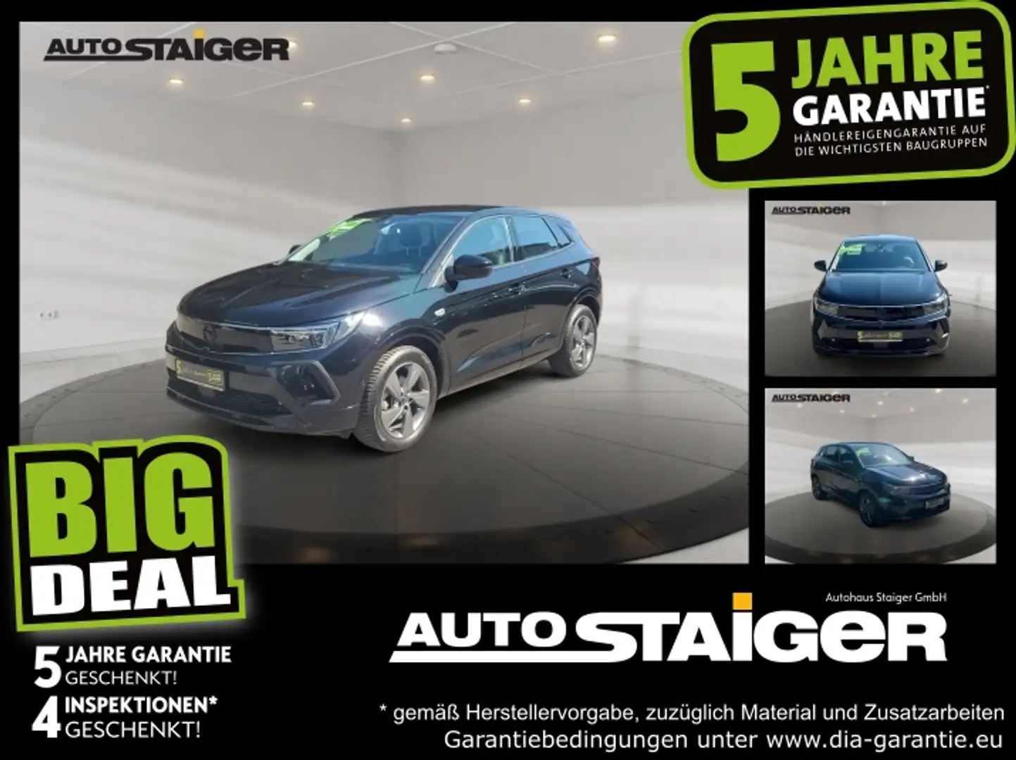 Opel Grandland 1.2 Turbo Allwetter*Navi*Sitzheizung Schwarz - 1